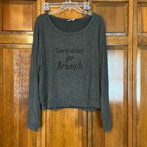 Cozy “turn down for brunch” long sleeve